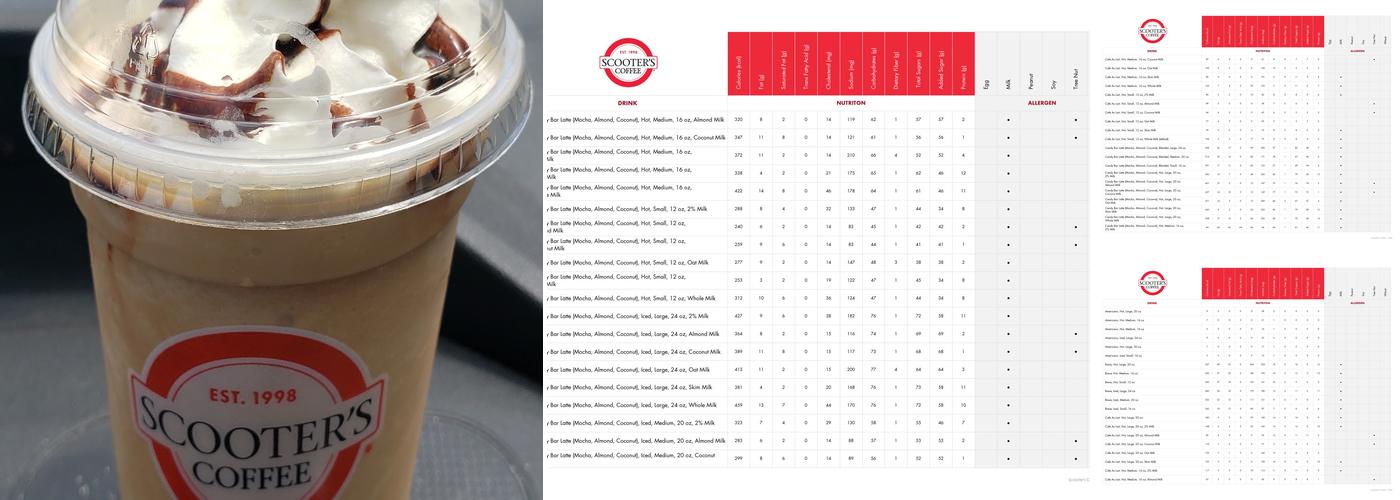 Scooter's Coffee Menu