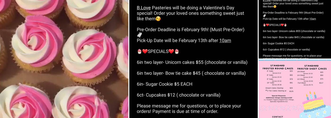 B.Love Pastries Menu