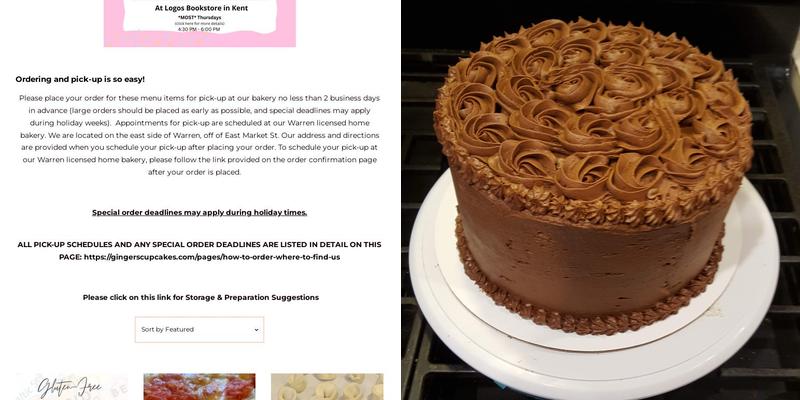 Ginger's Gluten Free Cupcakes LLC Menu