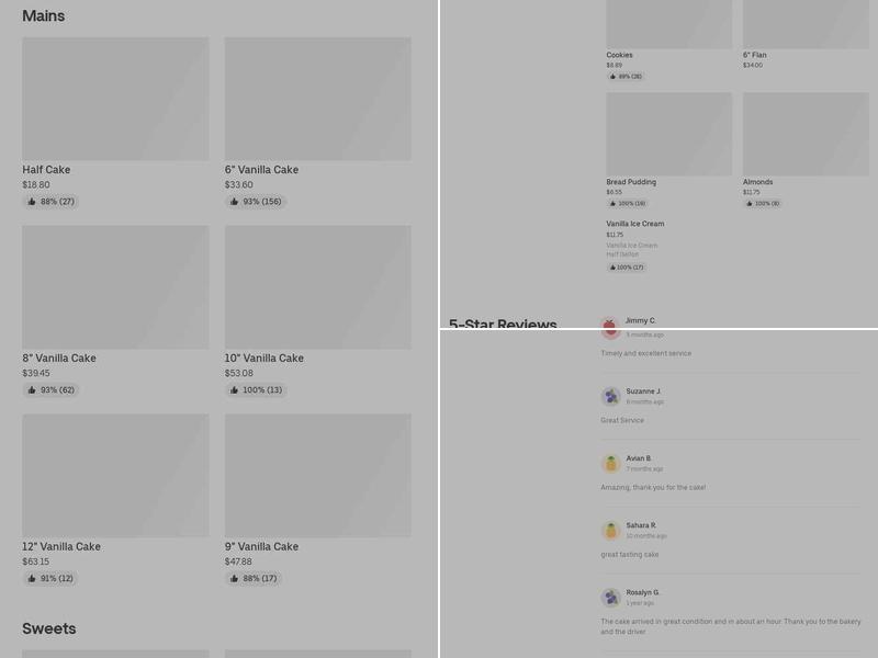 Valencia Coffee Room Menu