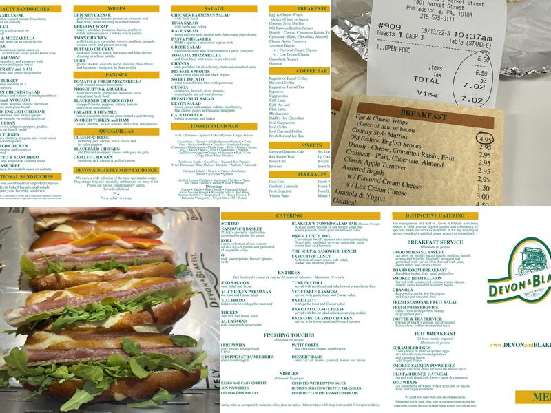 Devon & Blakely Menu