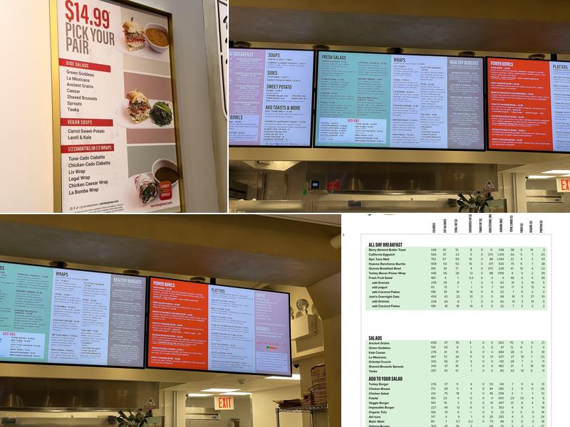 Carrot Express Menu