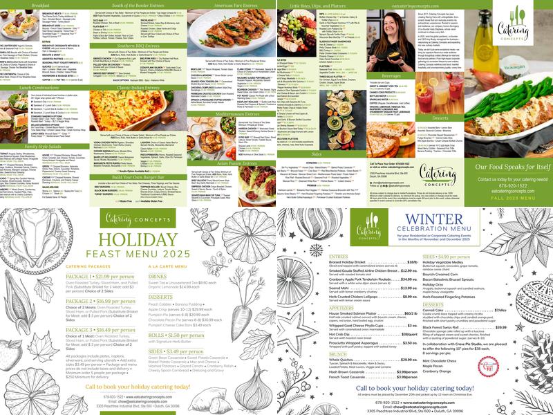 Catering Concepts Menu