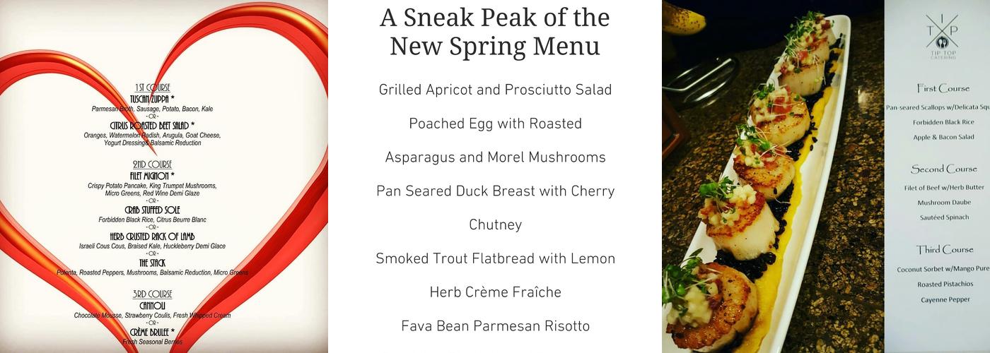 Tip Top Catering Menu