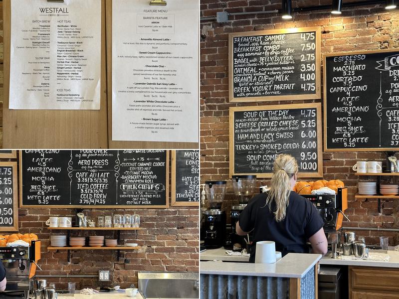 Westfall Coffee Co. Menu