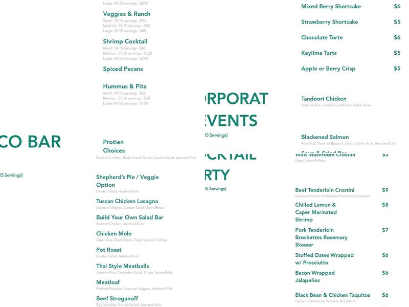 Nourish Kitchen Menu