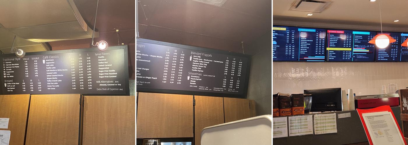 Cougar Grounds Menu