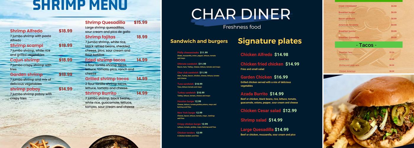 CHAR DINER Menu