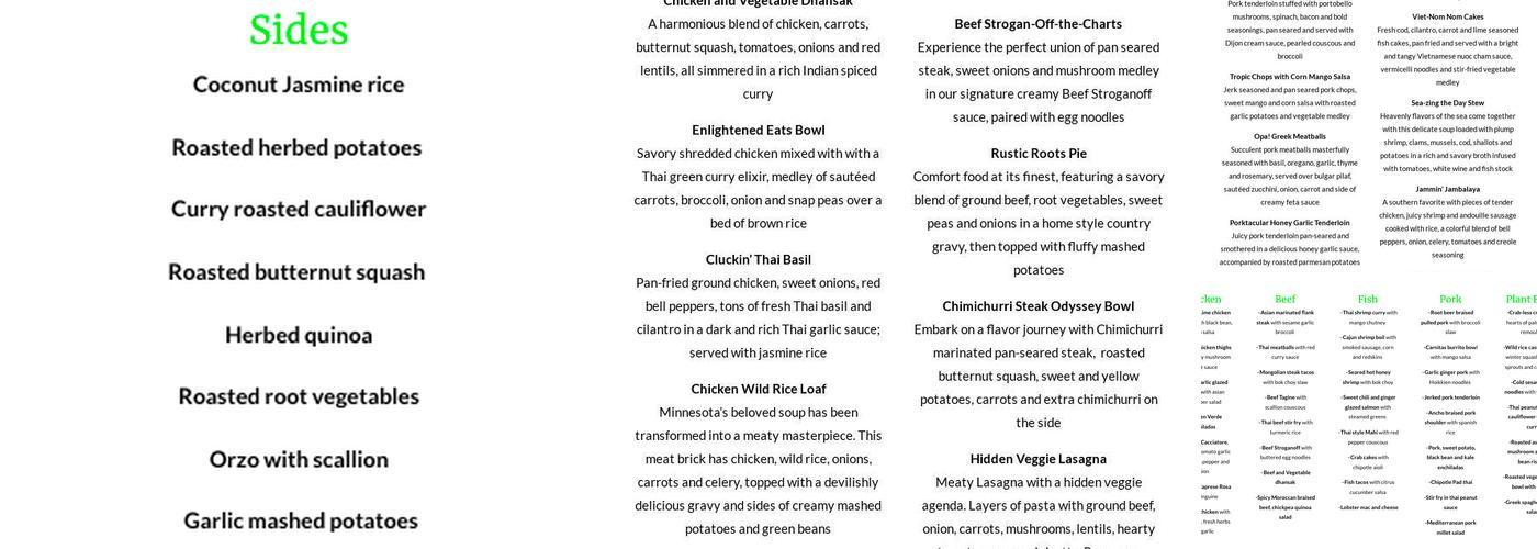CheFresh Menu