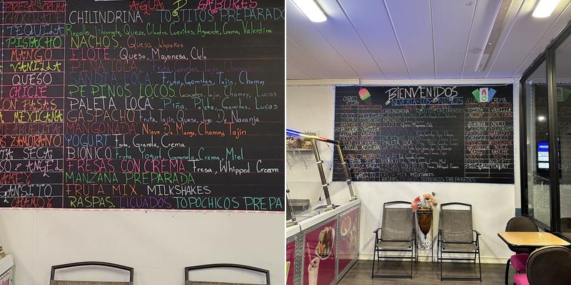 Neveria Los Niños Menu