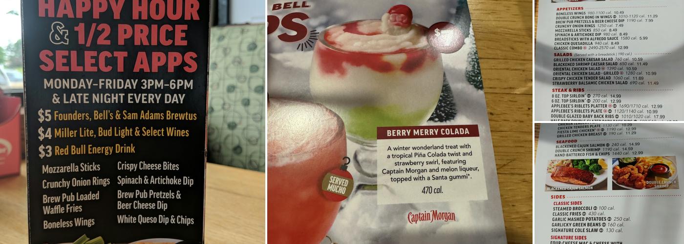 Applebee's Grill + Bar Menu