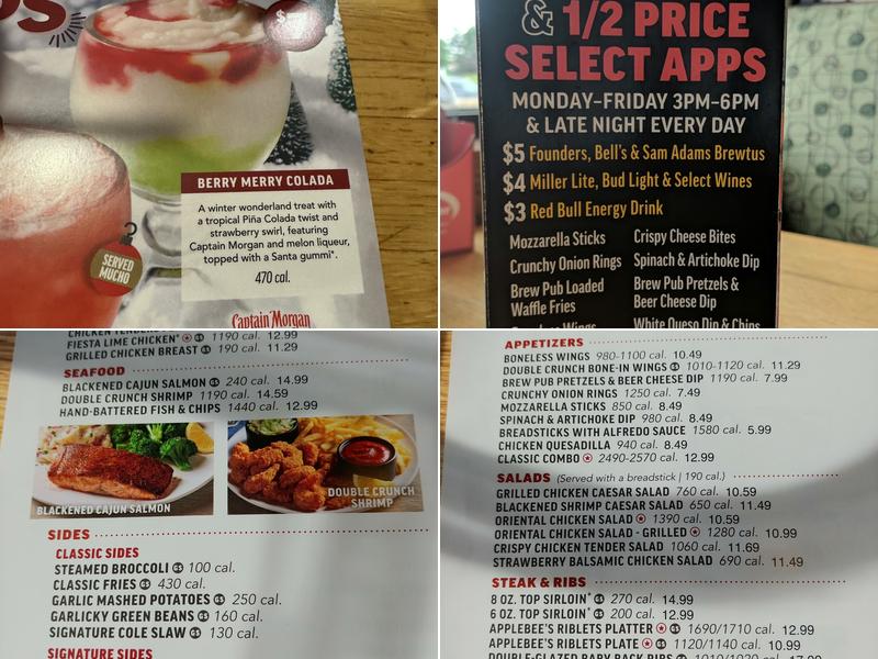 Applebee's Grill + Bar Menu