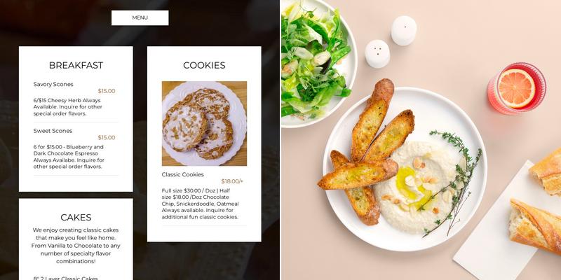 Wishflour Bakery Menu