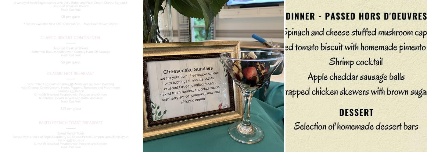 Pepper Moon Catering Menu