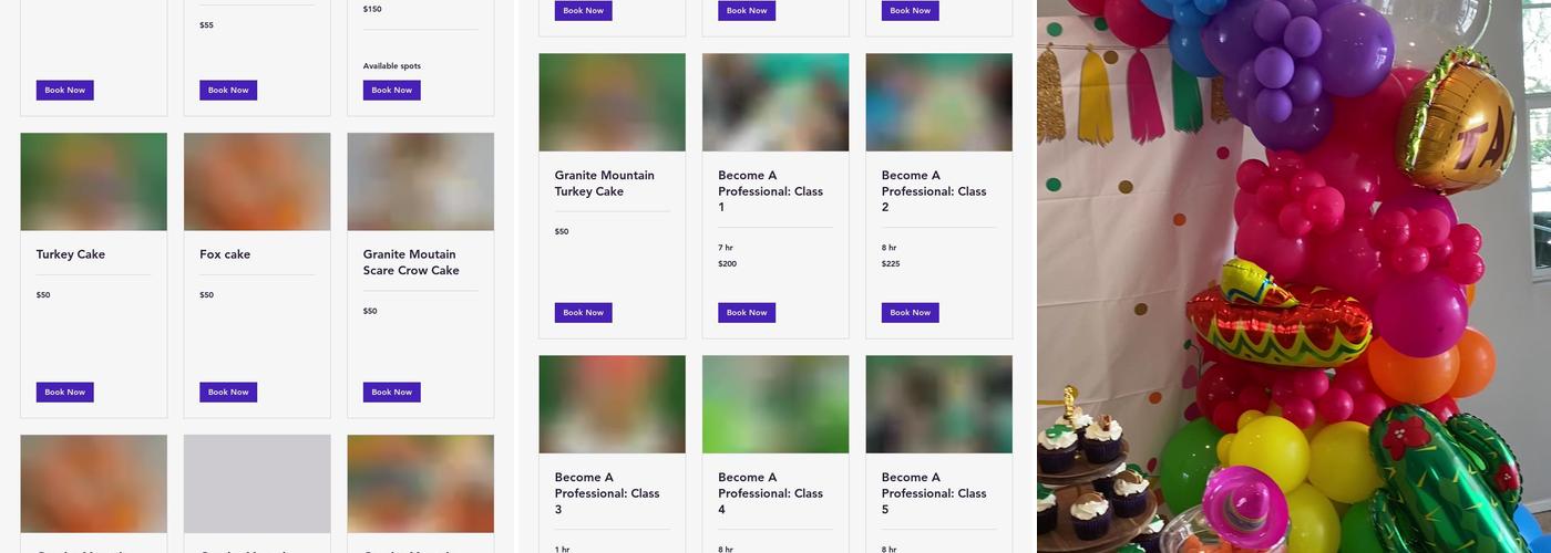 Stephy’s Cakery Menu