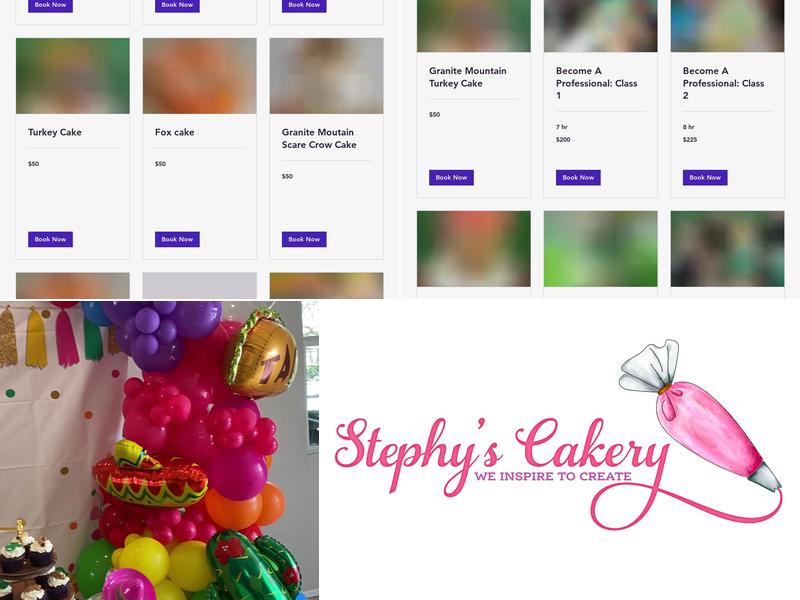 Stephy’s Cakery Menu