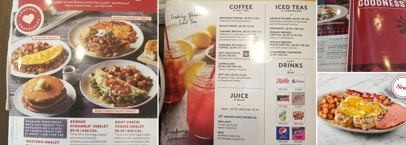 Bob Evans Menu
