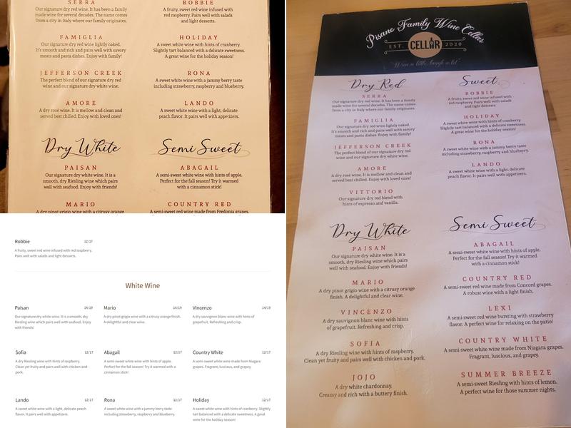 Cellar 22 Menu