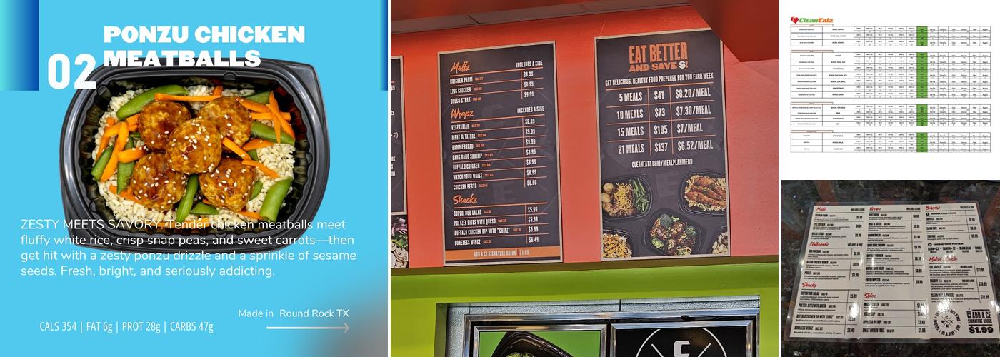 Clean Eatz Menu