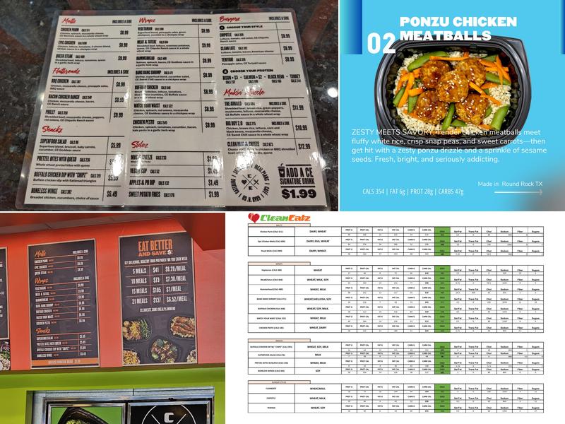 Clean Eatz Menu