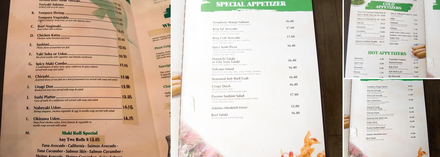 Ko Sushi Menu