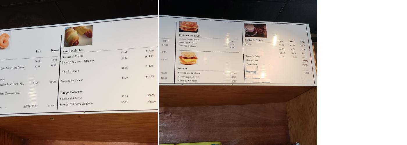 317 Donuts Menu