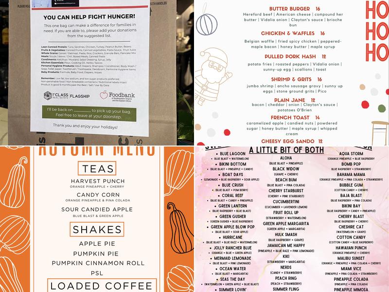 Sunset Nutrition Menu