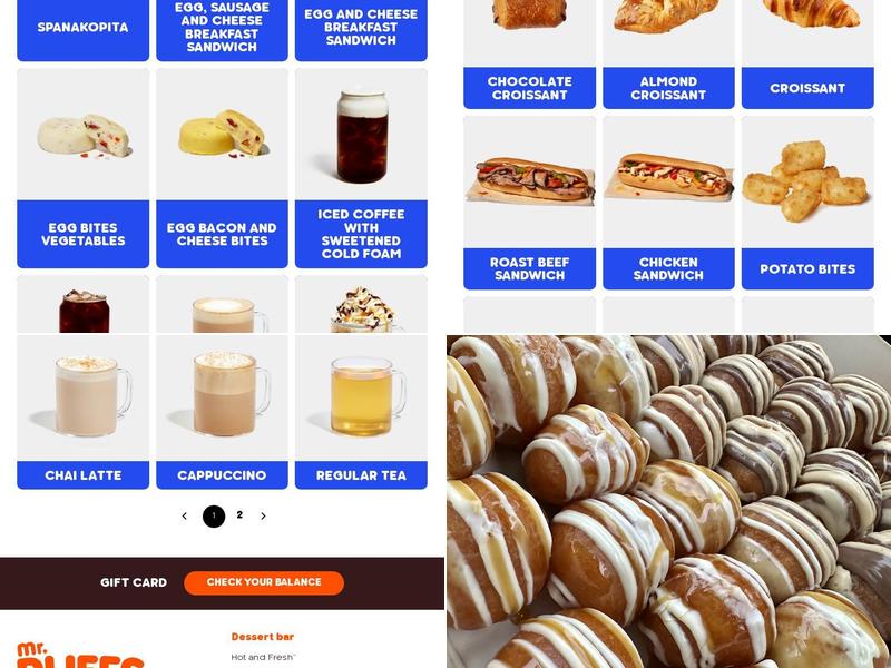 Mr. Puffs Menu