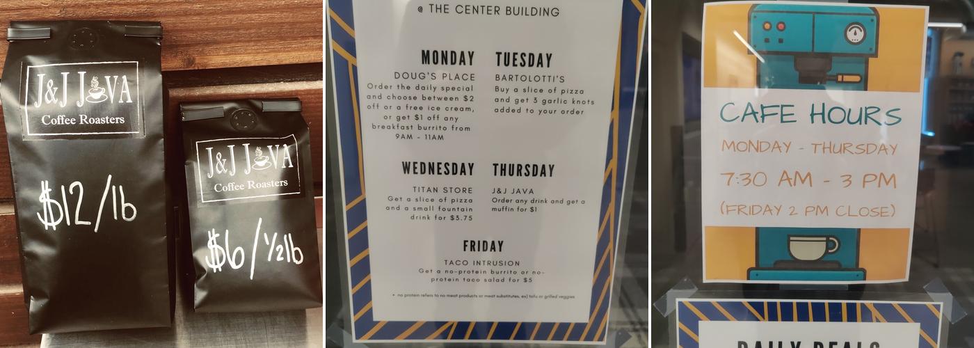 J&J Java | Coffee Roasters Menu