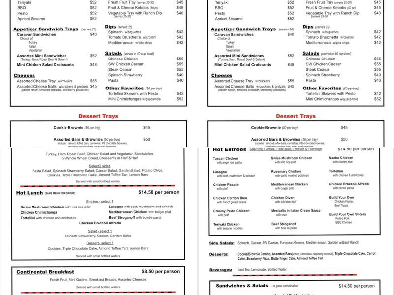 Hewitt's Catering Menu