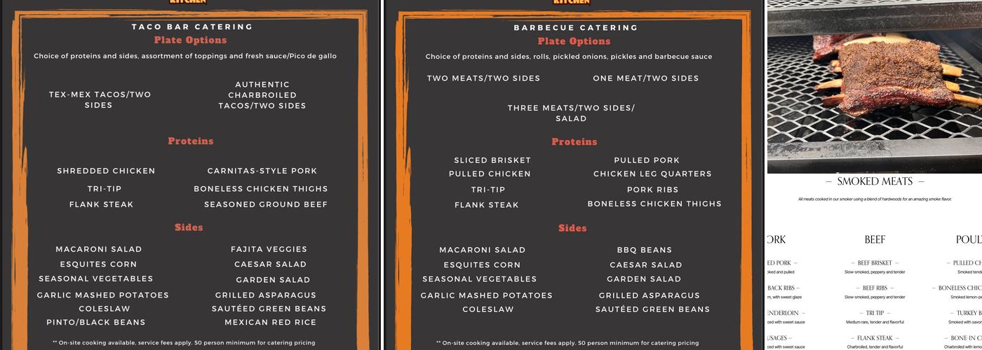 Rockin' Kitchen BBQ Menu