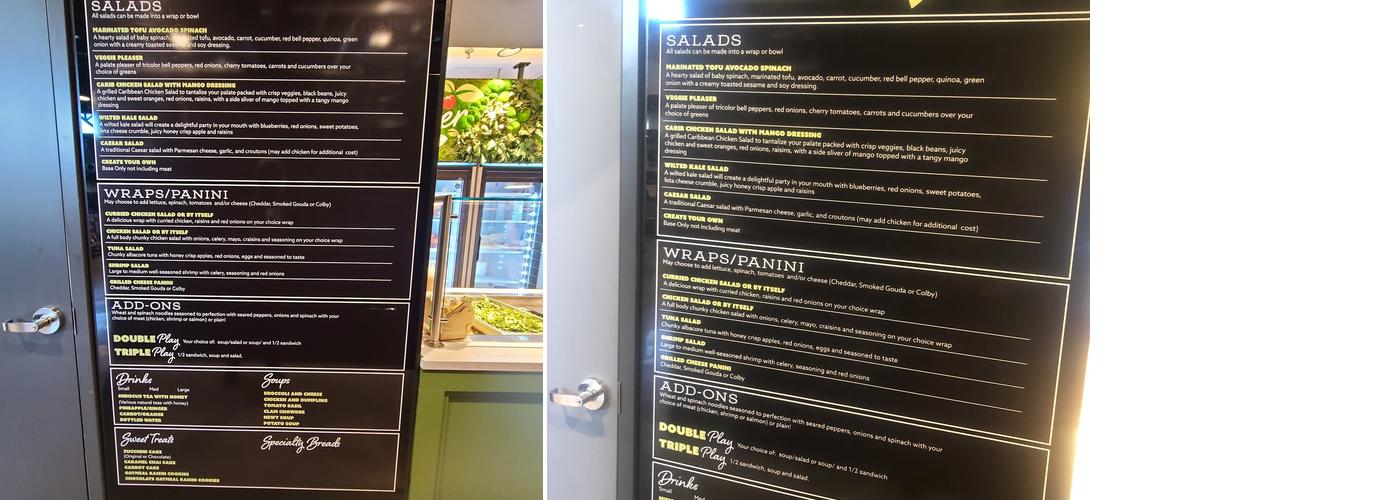 Tossed Together, LLC Menu