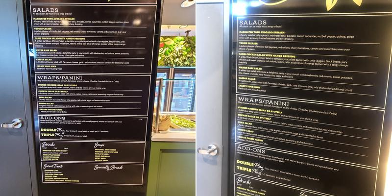 Tossed Together, LLC Menu
