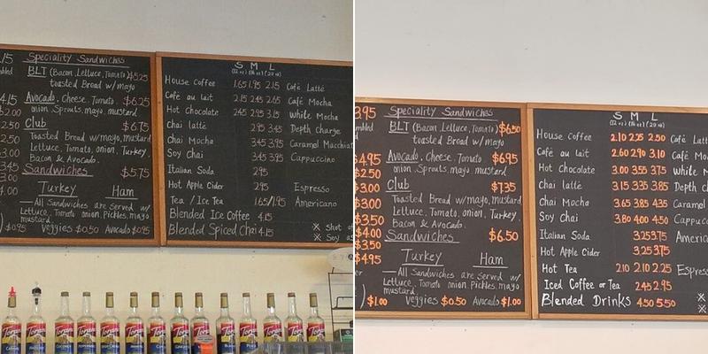 Claddagh Coffee Menu