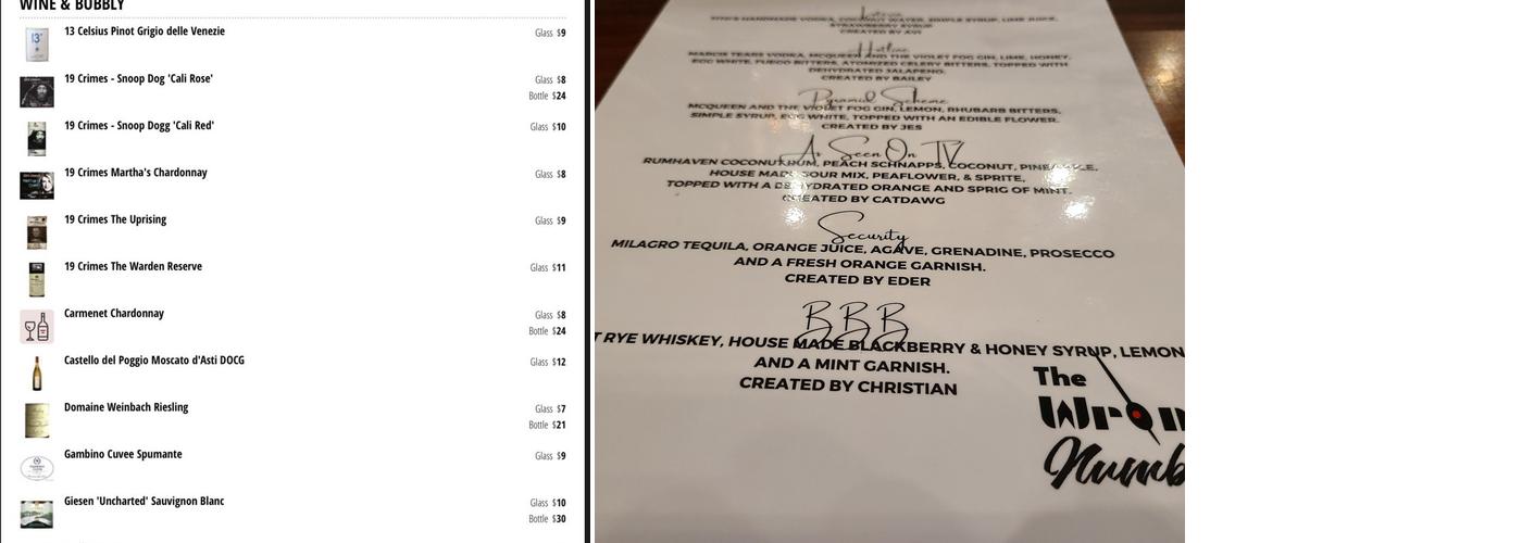 The Wrong Number Menu