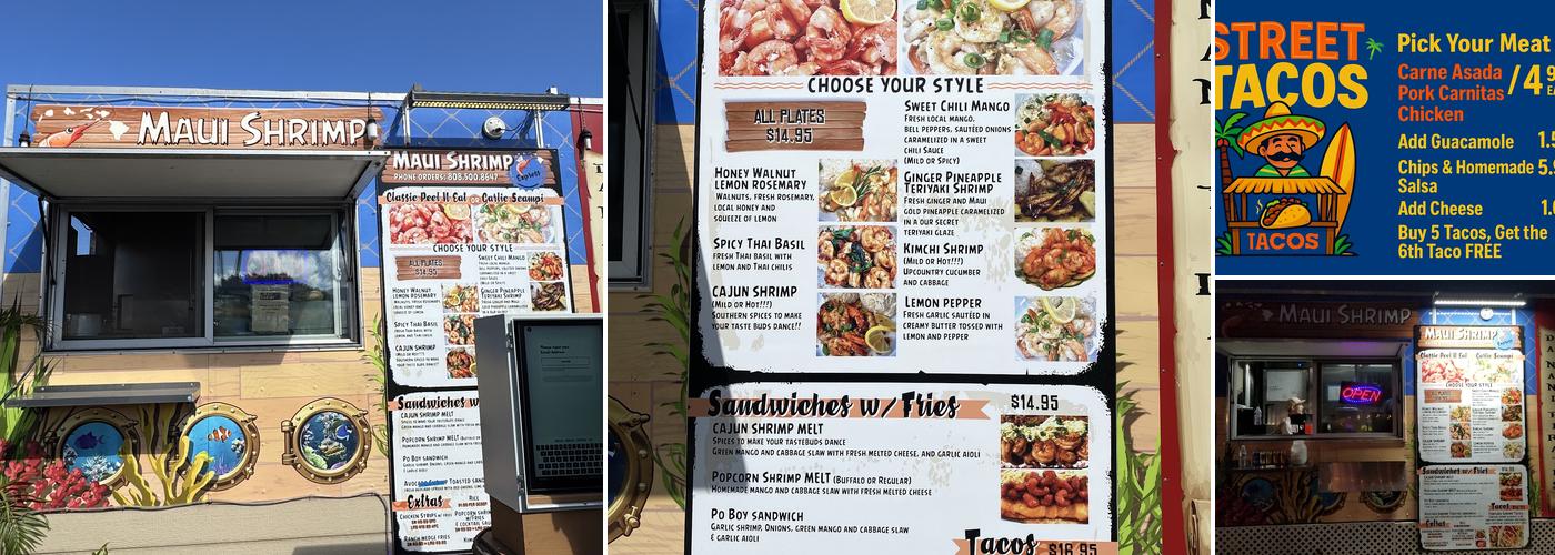 Maui shrimp Menu
