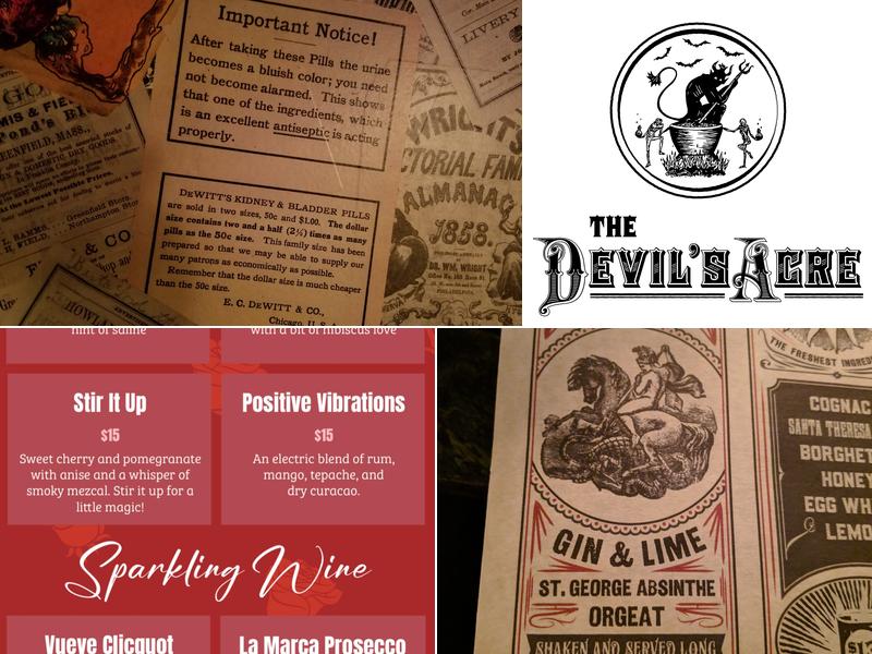 The Devil's Acre Menu