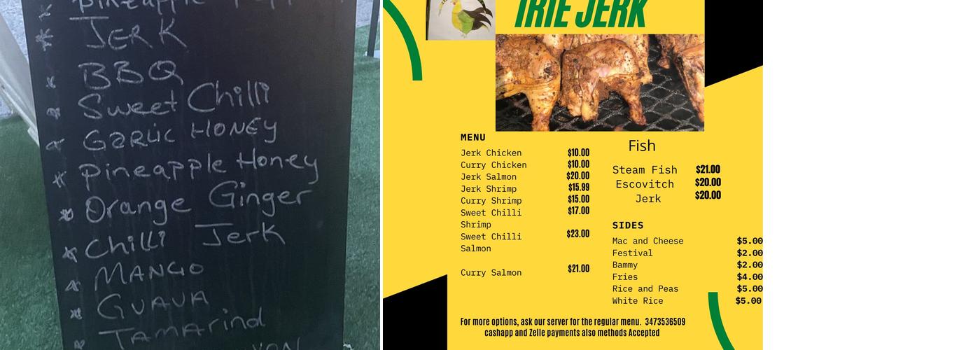 Irie Jerk Menu