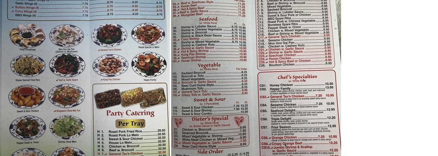 China Li Chinese Cuisine Menu