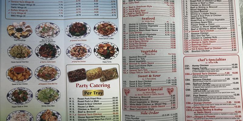China Li Chinese Cuisine Menu
