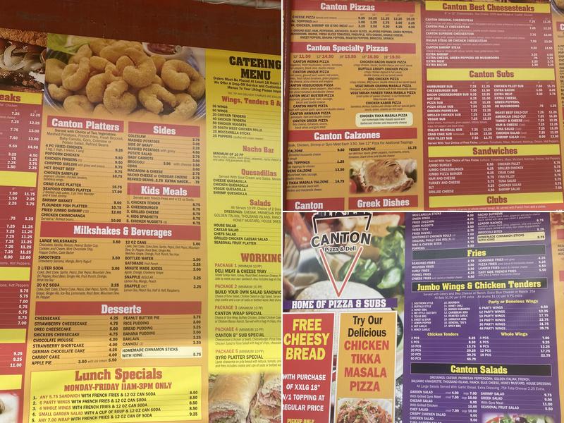 Sam's Deli Menu