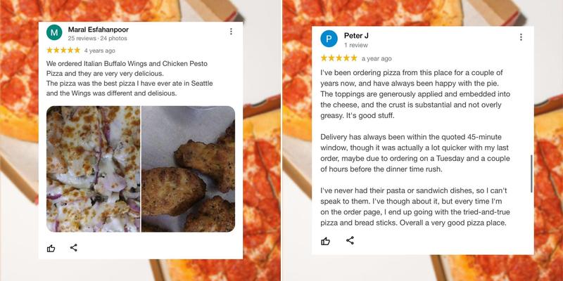 Seattle Pizza House Menu