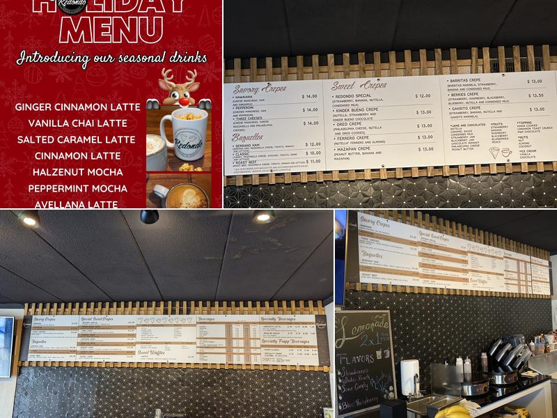 Redondo Coffee & Crepes Menu