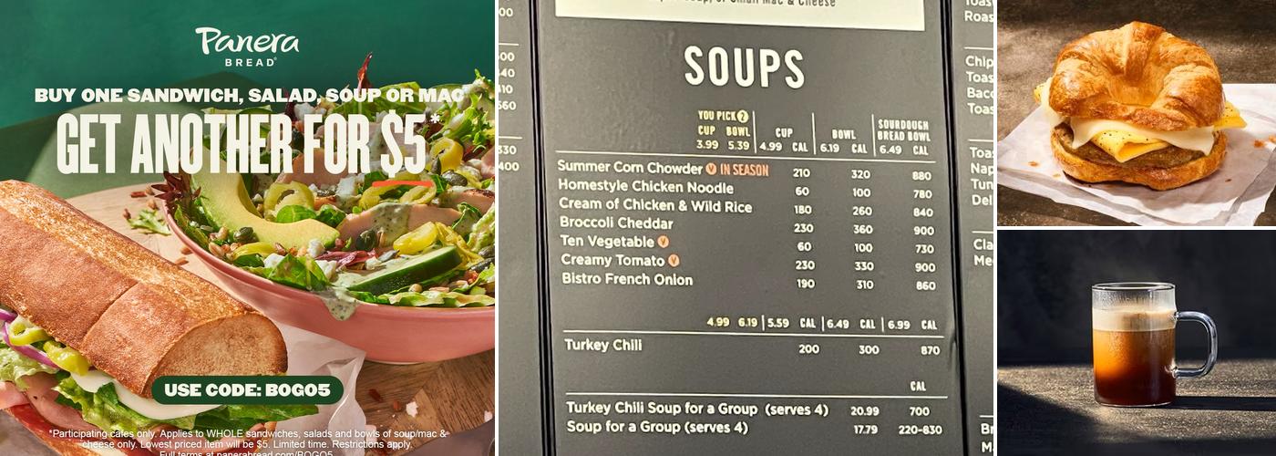 Panera Bread Menu