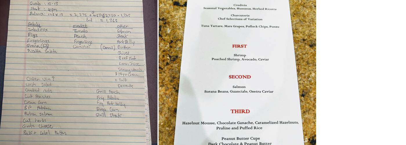 Farm to Kitchen PDR Menu