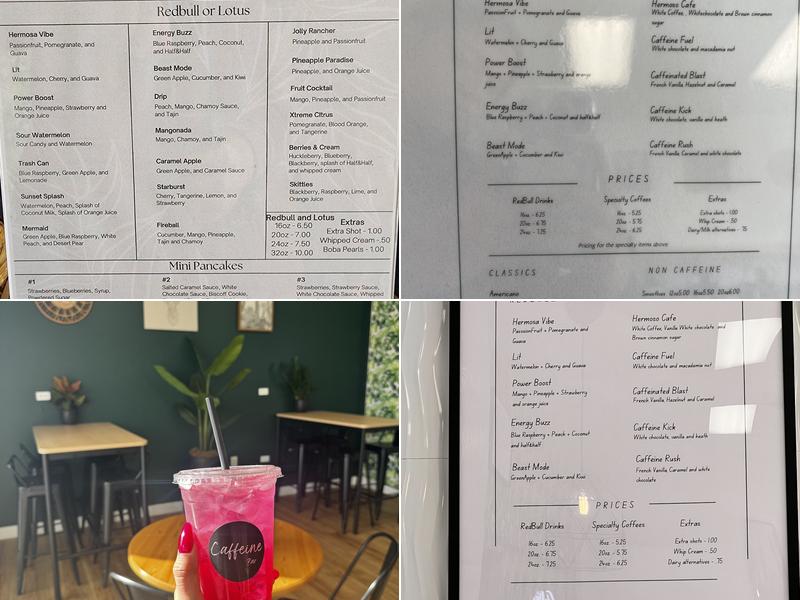 Caffeine Bar Menu
