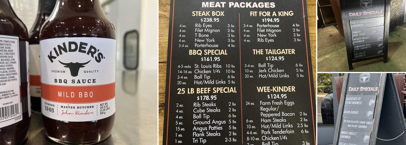 Kinder's Meats On-Site Catering Menu