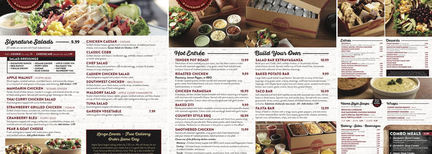 Apple Spice Box Lunch Delivery & Catering Houston, TX Menu