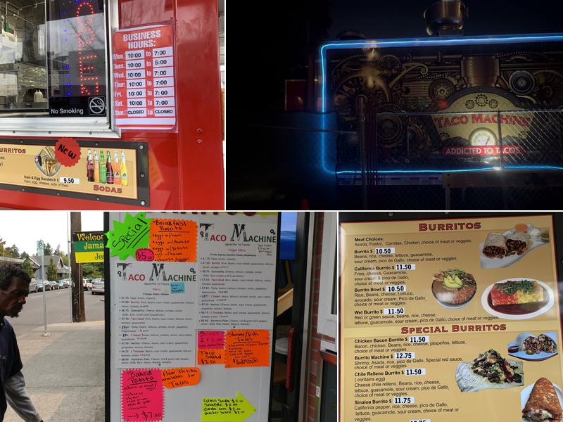 Taco Machine Menu