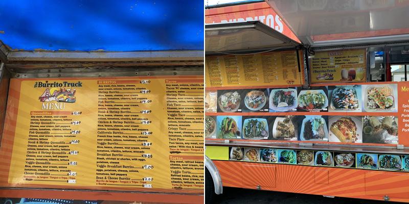 The Burrito Truck Menu